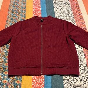 Forever 21 Burgundy Quilted Top